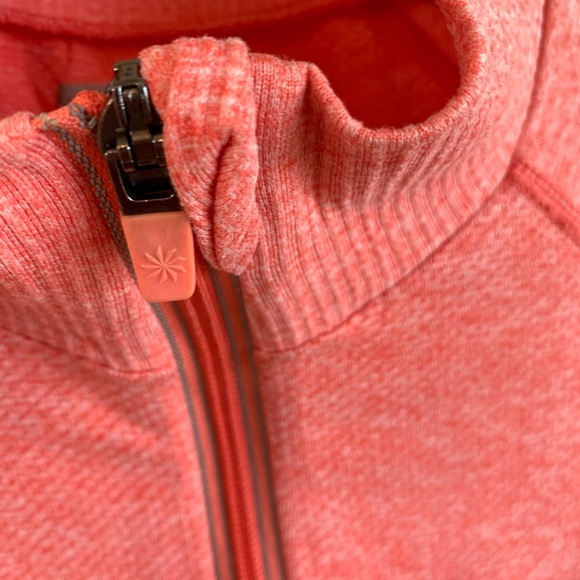 Athleta Fast Track Half Zip Top Rushed. Coral. XS - Picture 4 of 9